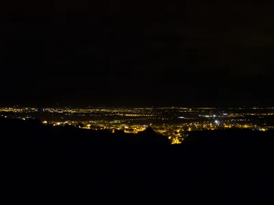 Kveldsutsikt mot Rojales fra bakgården