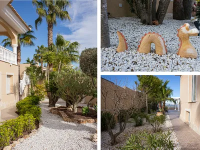 Uteområdet i front ved garasje